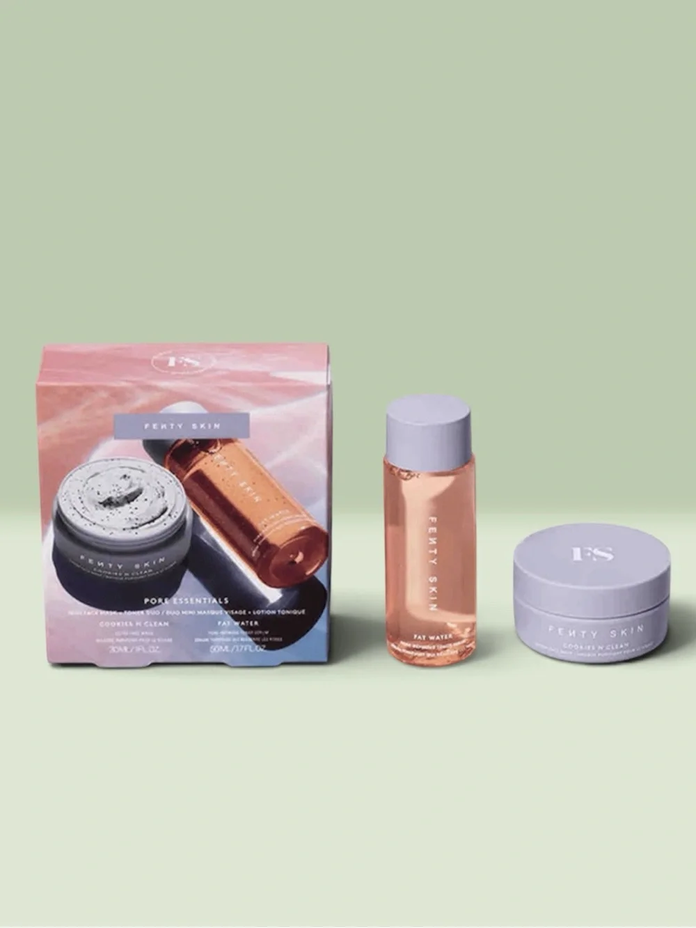 Fenty Skin Pore Essential Cookies N Cream  Face Mask & Fat Water Toner Duo NIB